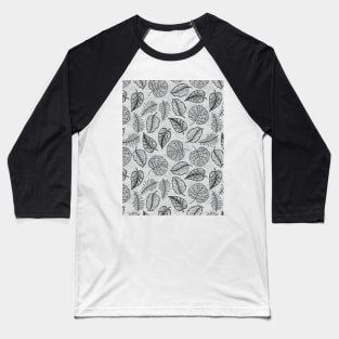 Leaf Line Art Baseball T-Shirt